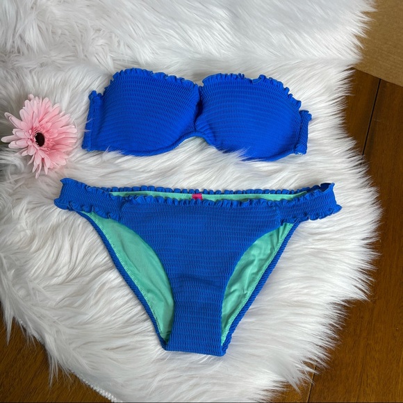 Victoria's Secret Other - Victoria's Secret Blue Strapless Bikini